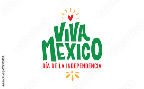 Fotomural Viva Mexico, colorful lettering with flag colors
