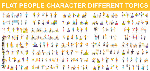 Fotomural Bundle vector flat people character