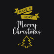 © Dzafa - Merry Christmas - Creative typography lettering for Holiday Gift card isolated on white background EPS Vector