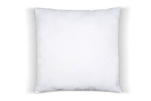 Square White Throw Pillow Mockup With Clipping Path
