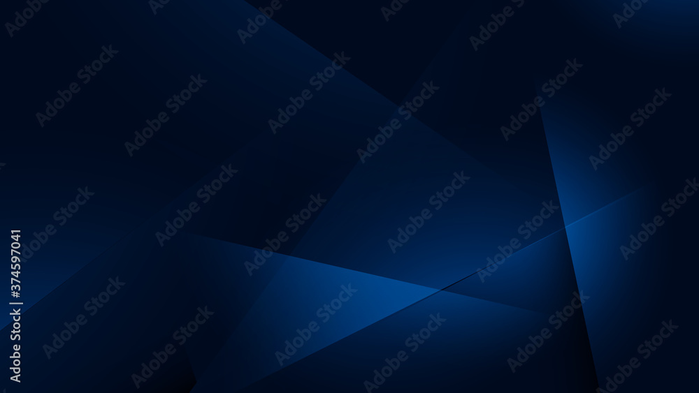 Blue abstract futuristic geometric poly technology background. Science ...