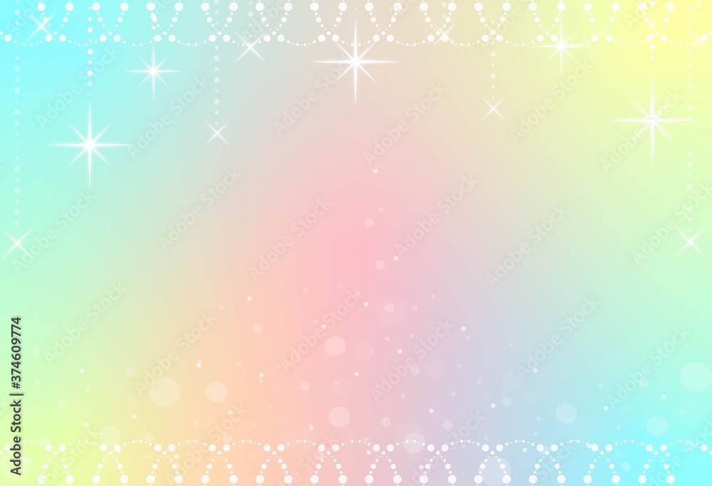 かわいいパステルカラーのキラキラ背景 Wall Mural Wallpaper Murals みたらし