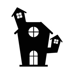 Canvas Print - Isolated house silhouette vector design