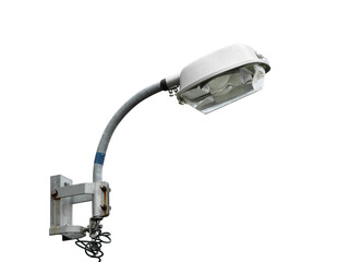 Wall Mural - street lamp light (with clipping path) isolated on white background