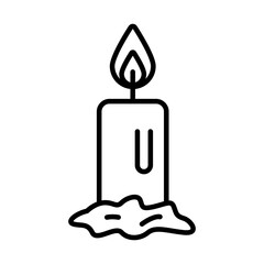 Canvas Print - Isolated candle line style icon vector design