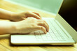 © EUNKYOUNG - 노트북을 하고 있는 여성의 손