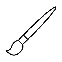 Sticker - paint brush icon, line style