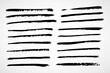 © larysaray - Set of grunge ink vector elements. Brush strokes.