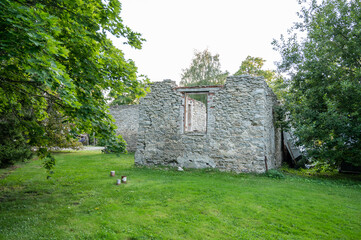 Poster - stone ruins of manor