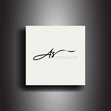 AZ Signature Style Monogram.Calligraphic Lettering Icon And Handwriting Vector