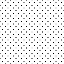 Seamless Polka Dot Pattern In Triangular Arrangement. Black Dots On White Background. Vector Illustration