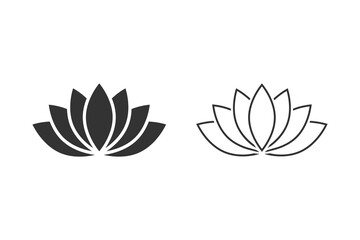 otus line icon set or Harmony icon on white. Vector