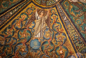 Wall Mural -  Interior of Basilica of San Vitale, which has important examples of early Christian Byzantine art and architecture. Ravenna. Italy