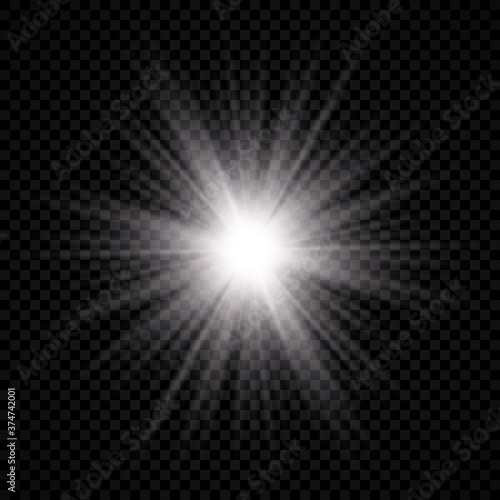 Light effect of lens flare Tableau sur Toile