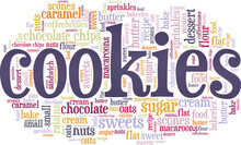 Cookies Vector Illustration Word Cloud Isolated On A White Background.