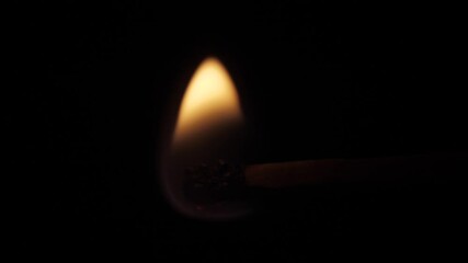 Wall Mural - lighting a match macro shot slow motion