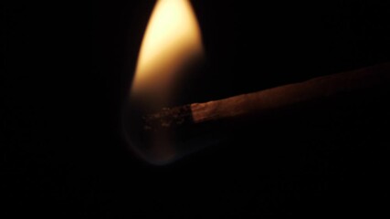 Wall Mural - lighting a match macro shot slow motion