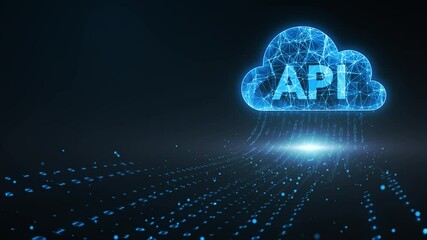API - Application Programming Interface. Software development tool. Business, modern technology, internet and networking concept.