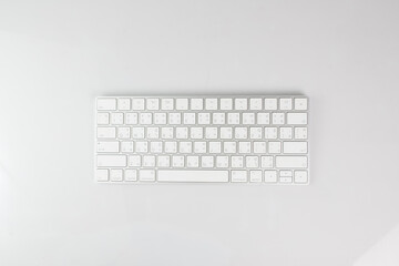 Space on the computer desk,White background
