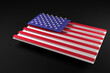 © Виталий Сова - 3d illustration of national american flag on black isolated background