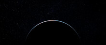 Dawn On The Blue Planet Earth In Space. Sunset Panorama, Eclipse. Elements Of This Image Are Furnished By Japan Meteorological Agency