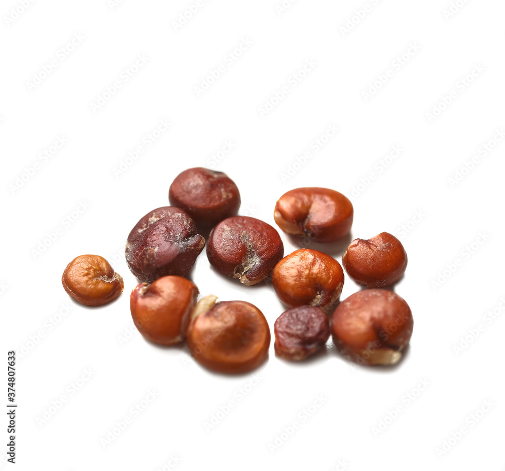 Healthy quinoa on white background