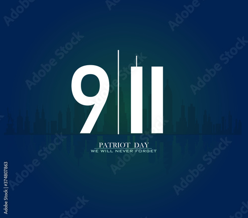 Fotomural Twin Towers in New York City Skyline