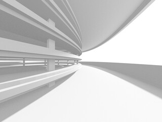 Abstract White Architecture Design Concept