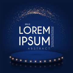 Wall Mural - show podium with spotlights. presentation light effect. illuminated winner place.