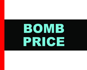 Wall Mural - Black Vector Banner bomb price