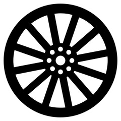 Canvas Print - a luxurious wheel rim for car is presented in this solid vector