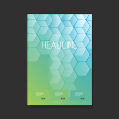 Wall Mural - Modern Style Flyer or Cover Design for Your Business with Cubic Pattern - Applicable for Reports,Presentations, Placards, Posters - Creative Vector Template