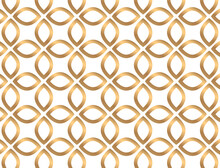 Abstract Vector  Gold Pattern. Geometric Flower Gold Print Pattern.  Monochrome Flower Gold Pattern. 