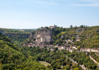 Wall Mural - Pilgrimage town of Rocamadour, Episcopal city and sanctuary of the Blessed Virgin Mary, Lot, Midi-Pyrenees, France