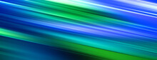 Gradient Green Blue Striped Background Colorful Blurry Slanted Lines Abstract Banner