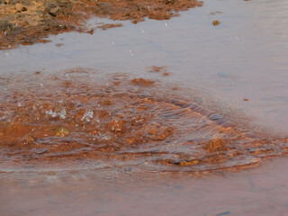 water flowing into the water