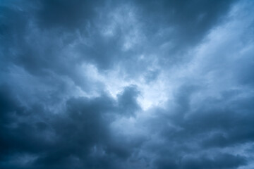 Wall Mural - Dark thunderstorm clouds