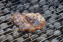 Closeup Shot Of A Pork Barbecue On A Grill