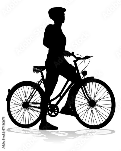 Bicyclist riding their bike...