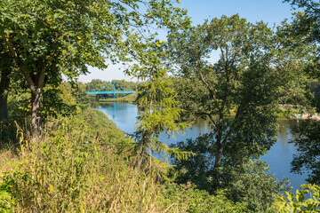 Wall Mural - Landscape images of the CNA river in Tambov