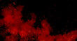 Abstract image of Fire sparkles or particles with red smoke in black background.