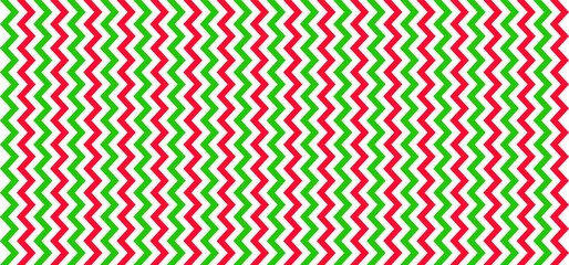 Wall Mural - Italy flag color, Red, green. Seamless Chevron zigzag Pattern Vector chevrons wave line. Wavy stripes background. Retro pop art 80's 70's years. Fun zig zag sign. Texture of fabric or paper scrapbook