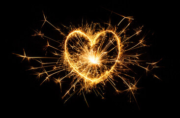 Wall Mural - beautiful sparkling golden heart