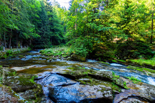 Potok strumień rzeka woda las karkonoski park narodowy karkonosze