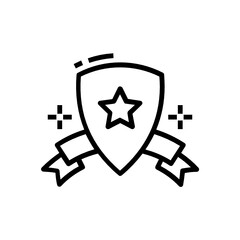 Poster - 
Star on an award, sheriff badge vector in modern style 
