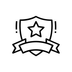 Wall Mural - 
Star on an award, sheriff badge vector in modern 
