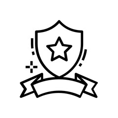 Wall Mural - 
Star on an award, sheriff badge vector in modern style 
