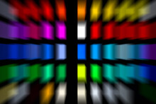 Color Palette Samples Zoom Blur On Blsck Background
