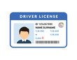 Driver licence icon. Driver id card vector license. Drive identity photo identification
