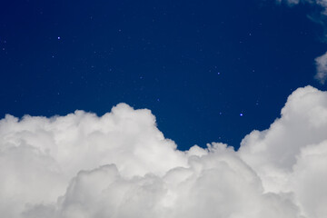 Wall Mural - starry night with cloud. romantic concept.